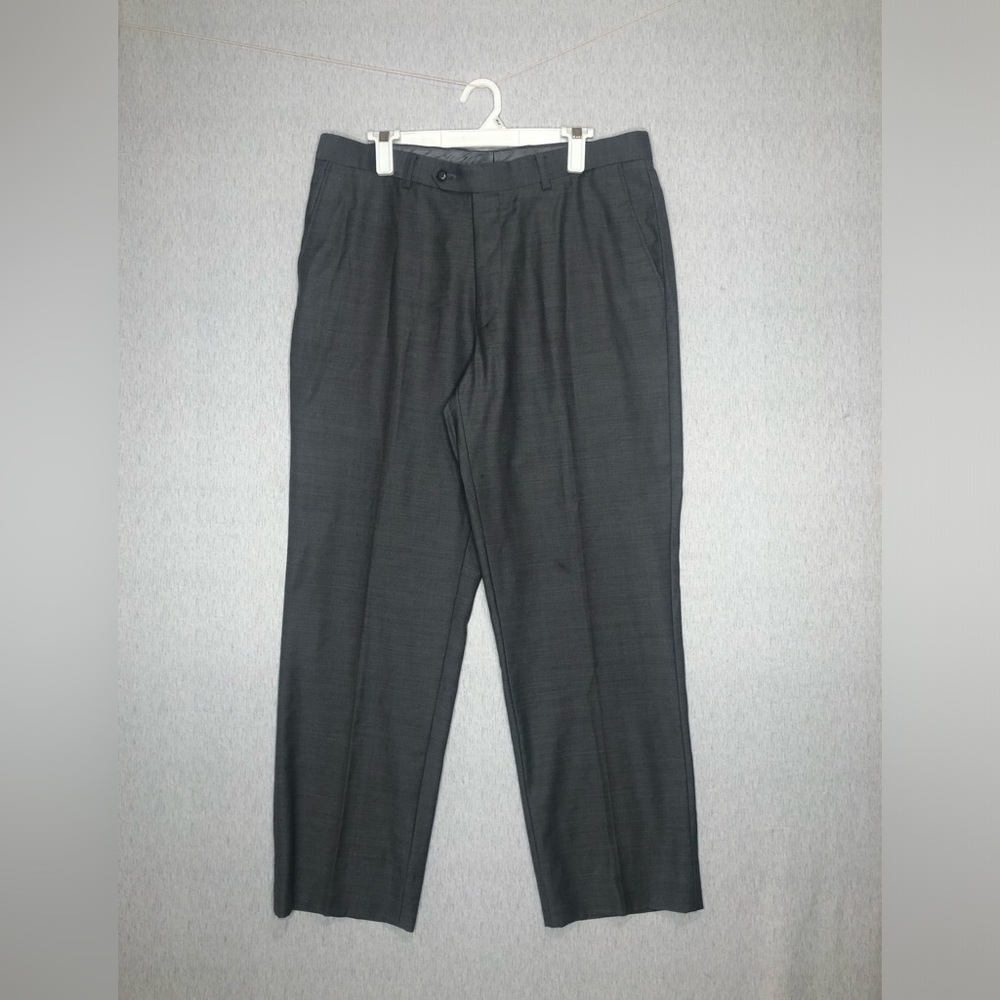 Danieli 100% Wool Dress Pants Men’s 42S Gray Tailored Suit Flat Front Italy